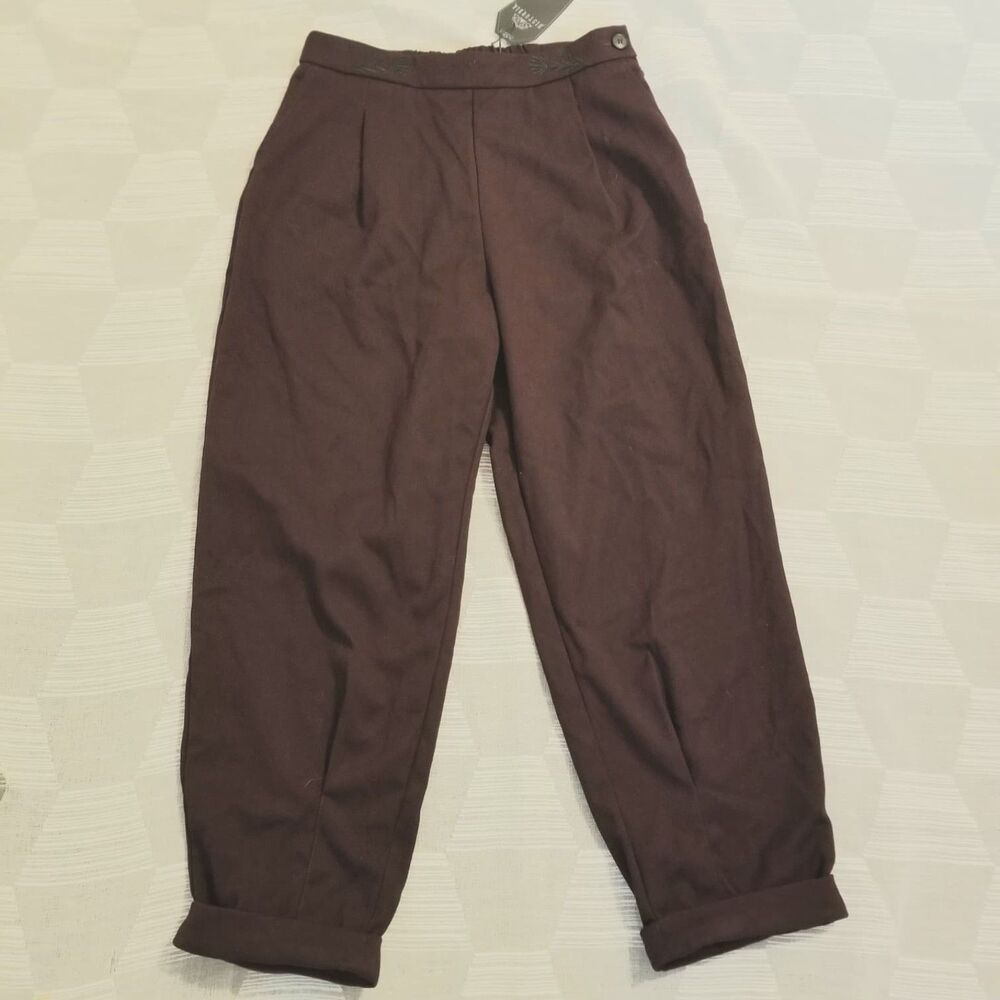 NWT Disturbia Floral Embroidered Balloon Trouser Purple Women's 8 - Picture 4 of 10